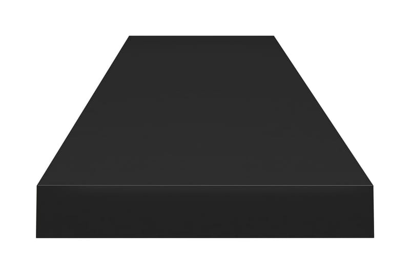 Kelluvat seinähyllyt 2 kpl musta 120x23,5x3,8 cm MDF - Musta - Säilytys - Hylly - Seinähylly