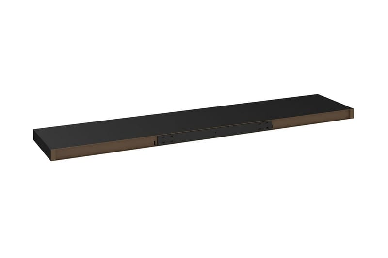Kelluvat seinähyllyt 2 kpl musta 120x23,5x3,8 cm MDF - Musta - Säilytys - Hylly - Seinähylly