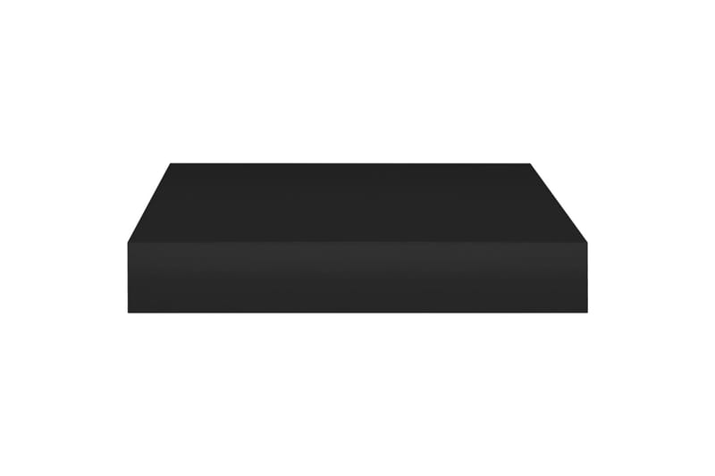 Kelluvat seinähyllyt 2 kpl musta 23x23,5x3,8 cm MDF - Musta - Säilytys - Hylly - Seinähylly
