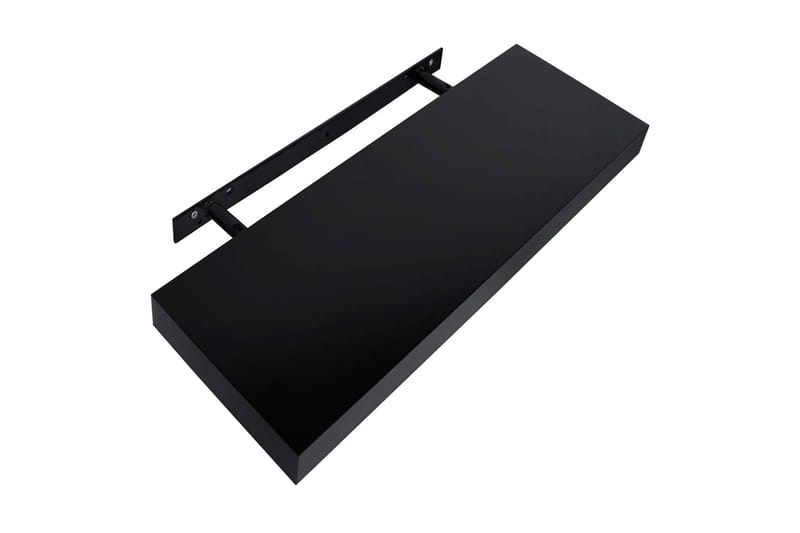 Kelluvat seinähyllyt 2 kpl musta 40x20x3,8 cm - Säilytys - Hylly - Seinähylly