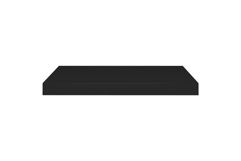 Kelluvat seinähyllyt 2 kpl musta 60x23,5x3,8 cm MDF - Musta - Säilytys - Hylly - Seinähylly