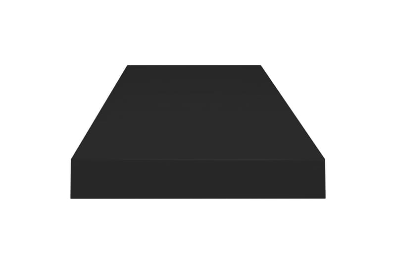 Kelluvat seinähyllyt 2 kpl musta 80x23,5x3,8 cm MDF - Musta - Säilytys - Hylly - Seinähylly