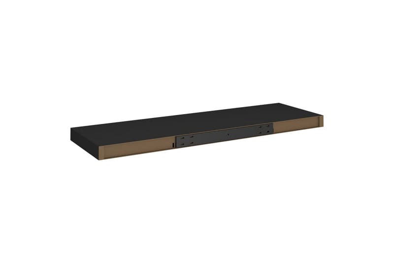 Kelluvat seinähyllyt 2 kpl musta 80x23,5x3,8 cm MDF - Musta - Säilytys - Hylly - Seinähylly