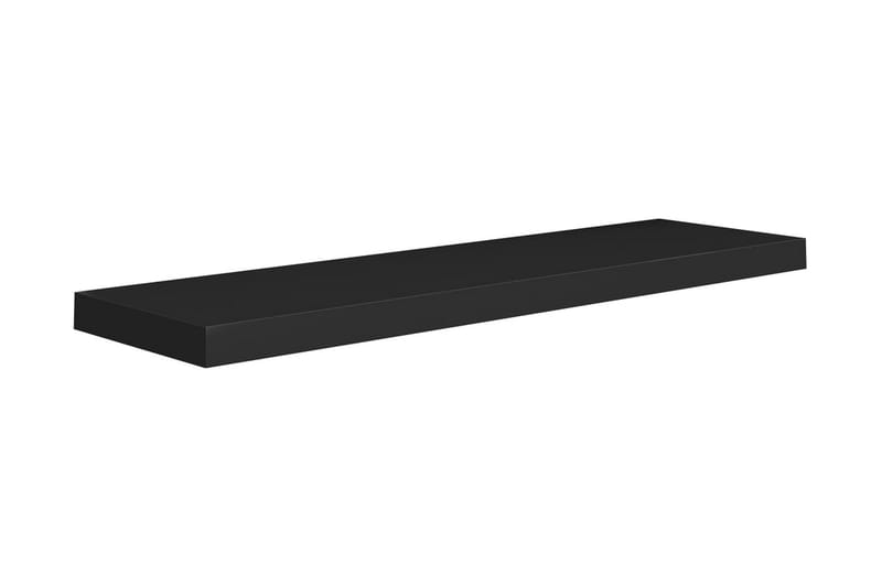 Kelluvat seinähyllyt 2 kpl musta 90x23,5x3,8 cm MDF - Musta - Säilytys - Hylly - Seinähylly