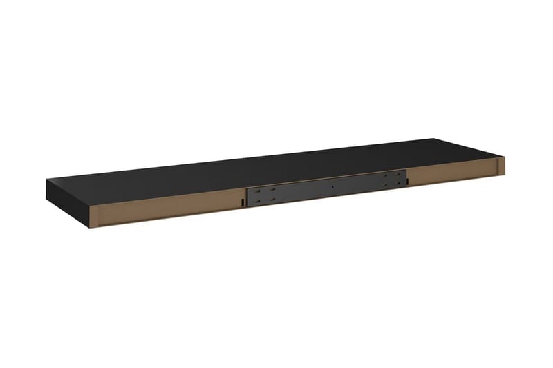 Kelluvat seinähyllyt 2 kpl musta 90x23,5x3,8 cm MDF - Musta - Säilytys - Hylly - Seinähylly