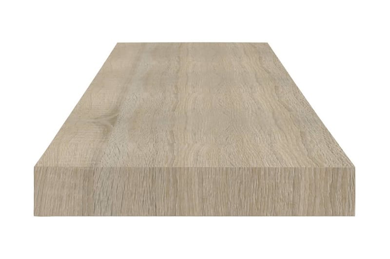 Kelluvat seinähyllyt 2 kpl tammi 80x23,5x3,8 cm MDF - Ruskea - Seinähylly - Keittiöhylly - Hylly