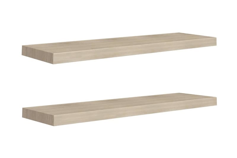 Kelluvat seinähyllyt 2 kpl tammi 90x23,5x3,8 cm MDF - Ruskea - Säilytys - Hylly - Seinähylly