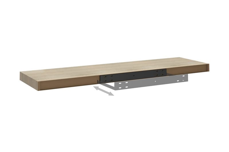 Kelluvat seinähyllyt 2 kpl tammi 90x23,5x3,8 cm MDF - Ruskea - Säilytys - Hylly - Seinähylly