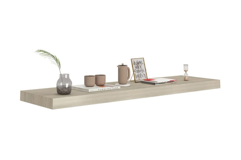 Kelluvat seinähyllyt 2 kpl tammi 90x23,5x3,8 cm MDF - Ruskea - Säilytys - Hylly - Seinähylly