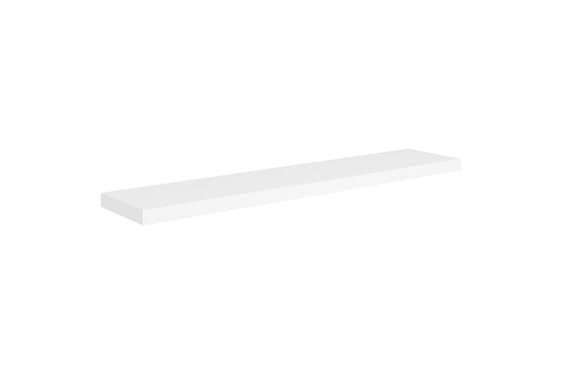 Kelluvat seinähyllyt 2 kpl valkoinen 120x23,5x3,8 cm MDF - Valkoinen - Säilytys - Hylly - Seinähylly