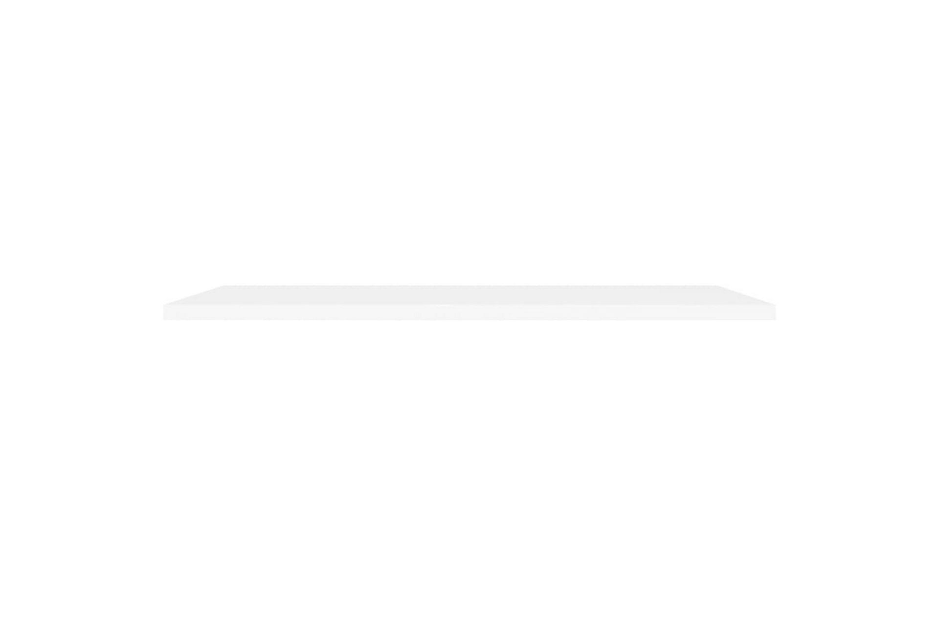 Kelluvat seinähyllyt 2 kpl valkoinen 120x23,5x3,8 cm MDF - Valkoinen - Säilytys - Hylly - Seinähylly