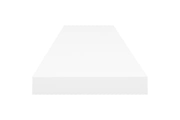 Kelluvat seinähyllyt 2 kpl valkoinen 120x23,5x3,8 cm MDF - Valkoinen - S�äilytys - Hylly - Seinähylly
