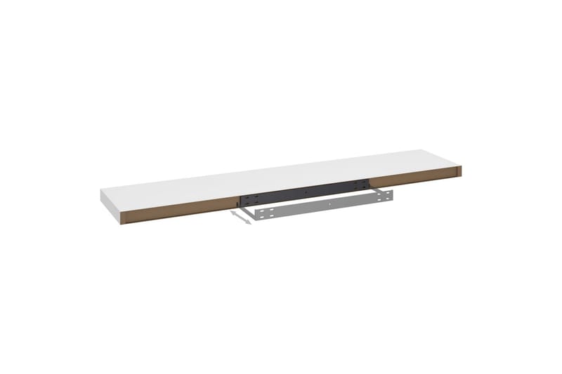 Kelluvat seinähyllyt 2 kpl valkoinen 120x23,5x3,8 cm MDF - Valkoinen - Säilytys - Hylly - Seinähylly