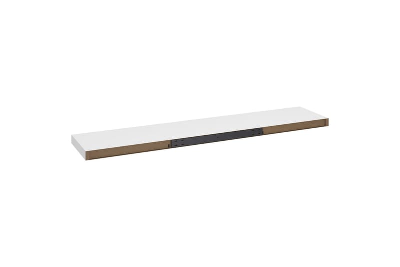 Kelluvat seinähyllyt 2 kpl valkoinen 120x23,5x3,8 cm MDF - Valkoinen - Säilytys - Hylly - Seinähylly
