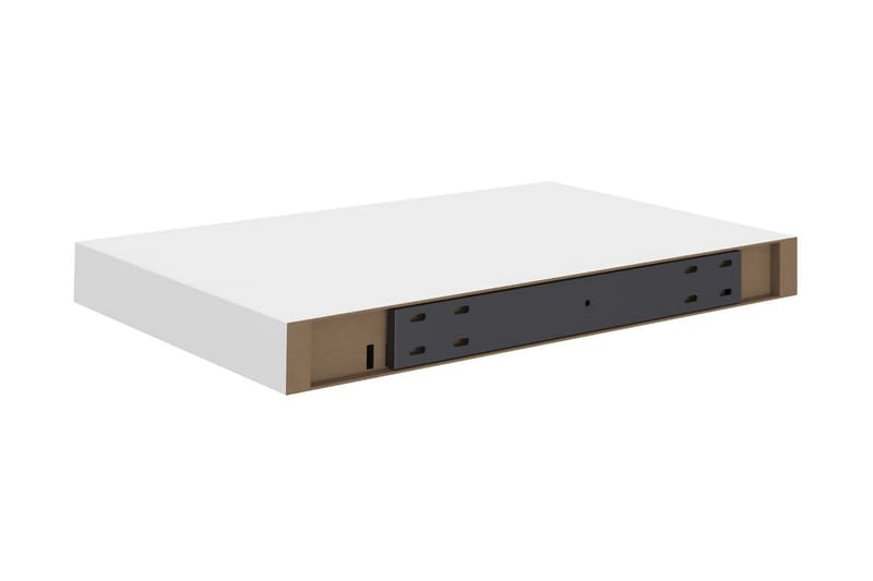 Kelluvat seinähyllyt 2 kpl valkoinen 40x23x3,8 cm MDF - Valkoinen - Säilytys - Hylly - Seinähylly