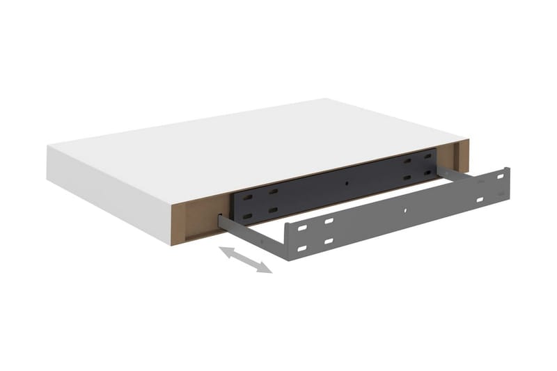 Kelluvat seinähyllyt 2 kpl valkoinen 40x23x3,8 cm MDF - Valkoinen - Säilytys - Hylly - Seinähylly