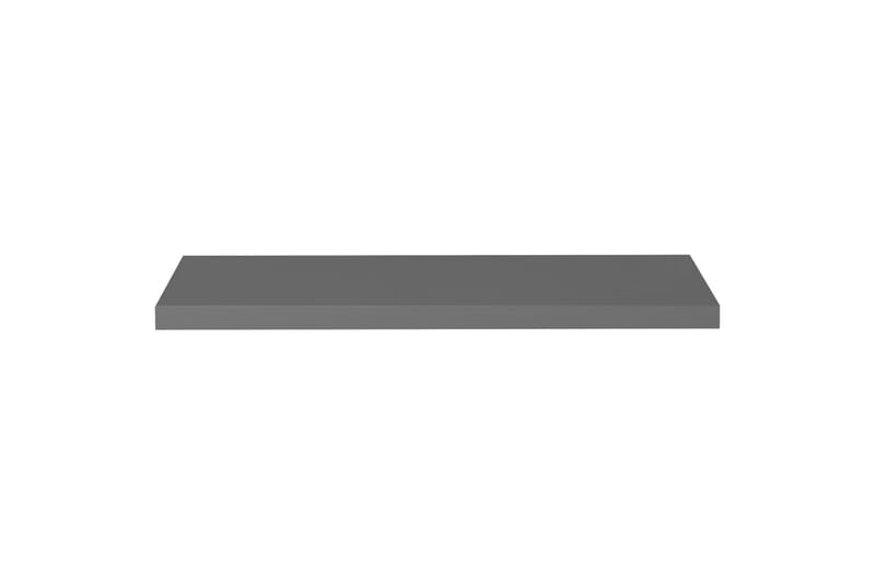Kelluvat seinähyllyt 2kpl korkeakiilto harmaa 90x23,5x3,8 cm - Harmaa - Säilytys - Hylly - Seinähylly