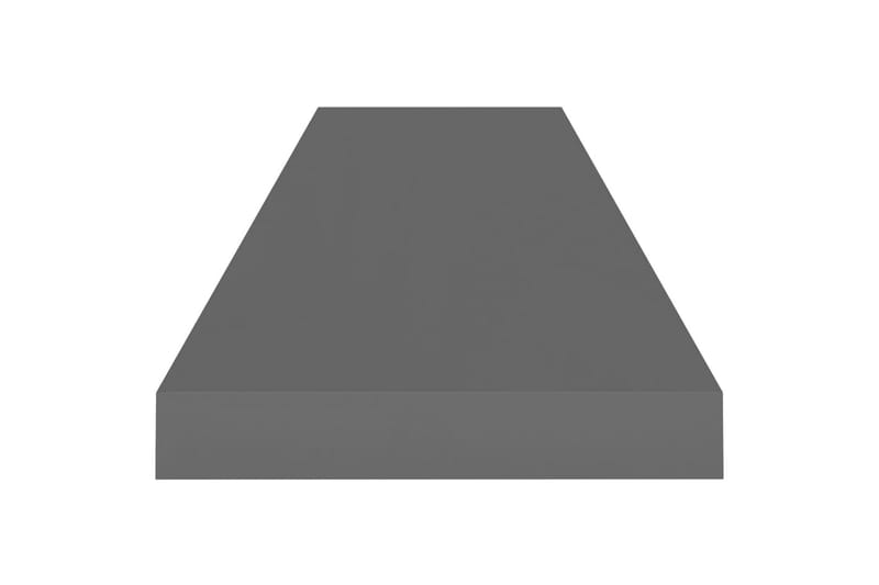 Kelluvat seinähyllyt 2kpl korkeakiilto harmaa 90x23,5x3,8 cm - Harmaa - Säilytys - Hylly - Seinähylly