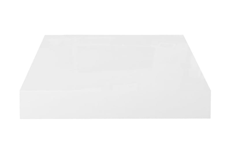 Kelluvat seinähyllyt 2kpl korkeakiilto valk. 23x23,5x3,8 cm - Valkoinen - Säilytys - Hylly - Seinähylly