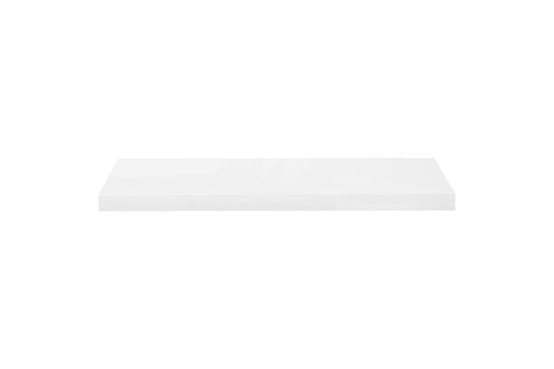 Kelluvat seinähyllyt 2kpl korkeakiilto valk. 80x23,5x3,8 cm - Valkoinen - Säilytys - Hylly - Seinähylly