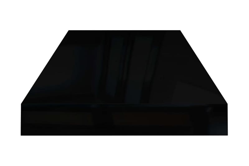 Kelluvat seinähyllyt 2kpl kork.kiilto musta 60x23,5x3,8 cm - Musta - Säilytys - Hylly - Seinähylly