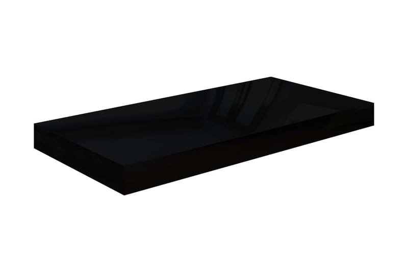 Kelluvat seinähyllyt 4 kpl korkeakiilto musta 50x23x3,8 cm - Musta - Säilytys - Hylly - Seinähylly