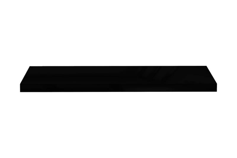 Kelluvat seinähyllyt 4 kpl korkeakiilto musta 90x23,5x3,8 cm - Musta - Säilytys - Hylly - Seinähylly