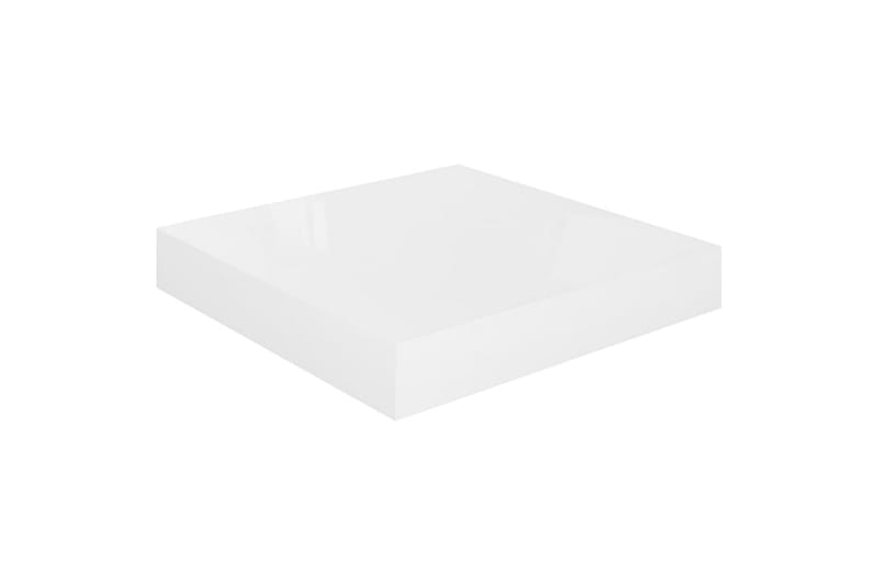 Kelluvat seinähyllyt 4 kpl korkeakiilto valk. 23x23,5x3,8 cm - Valkoinen - Säilytys - Hylly - Seinähylly