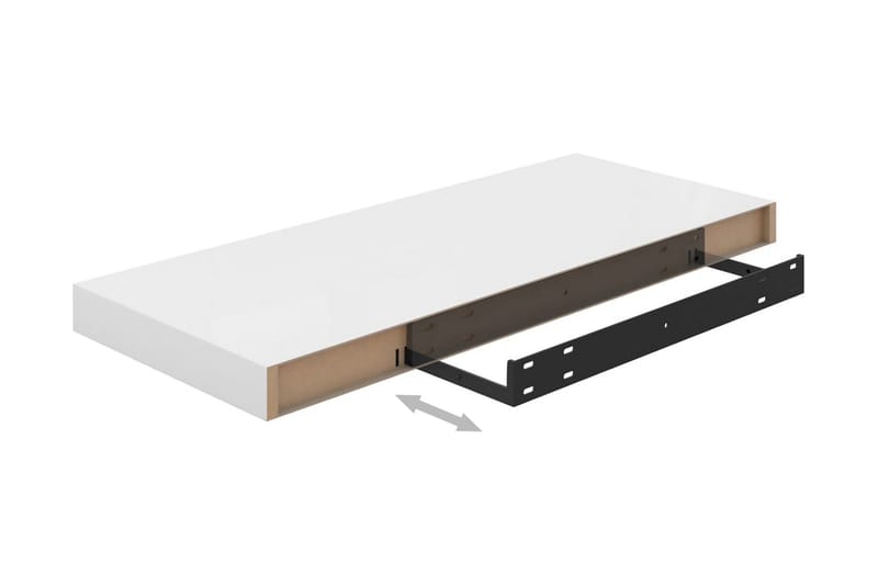 Kelluvat seinähyllyt 4 kpl korkeakiilto valk. 60x23,5x3,8 cm - Valkoinen - Säilytys - Hylly - Seinähylly