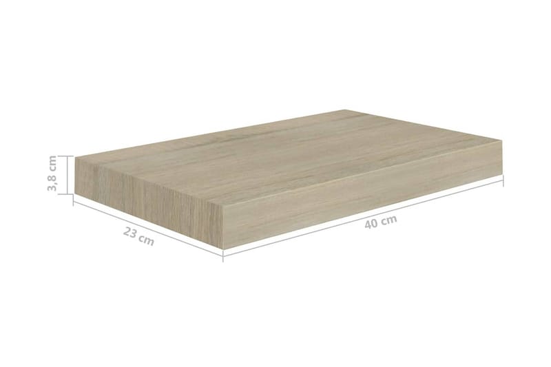 Kelluvat seinähyllyt 4 kpl tammi 40x23x3,8 cm MDF - Ruskea - Säilytys - Hylly - Seinähylly