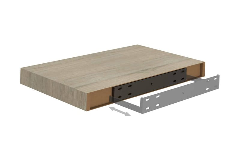 Kelluvat seinähyllyt 4 kpl tammi 40x23x3,8 cm MDF - Ruskea - Säilytys - Hylly - Seinähylly