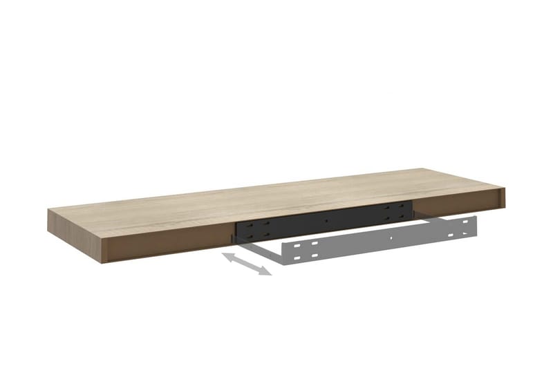 Kelluvat seinähyllyt 4 kpl tammi 80x23,5x3,8 cm MDF - Ruskea - Säilytys - Hylly - Seinähylly