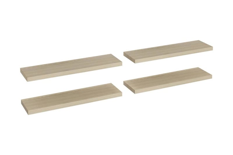 Kelluvat seinähyllyt 4 kpl tammi 90x23,5x3,8 cm MDF - Ruskea - Säilytys - Hylly - Seinähylly