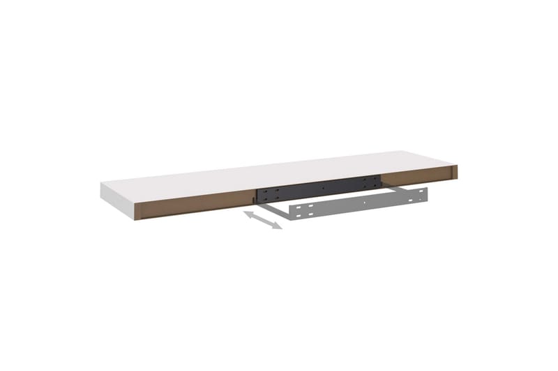 Kelluvat seinähyllyt 4 kpl valkoinen 90x23,5x3,8 cm MDF - Valkoinen - Säilytys - Hylly - Seinähylly