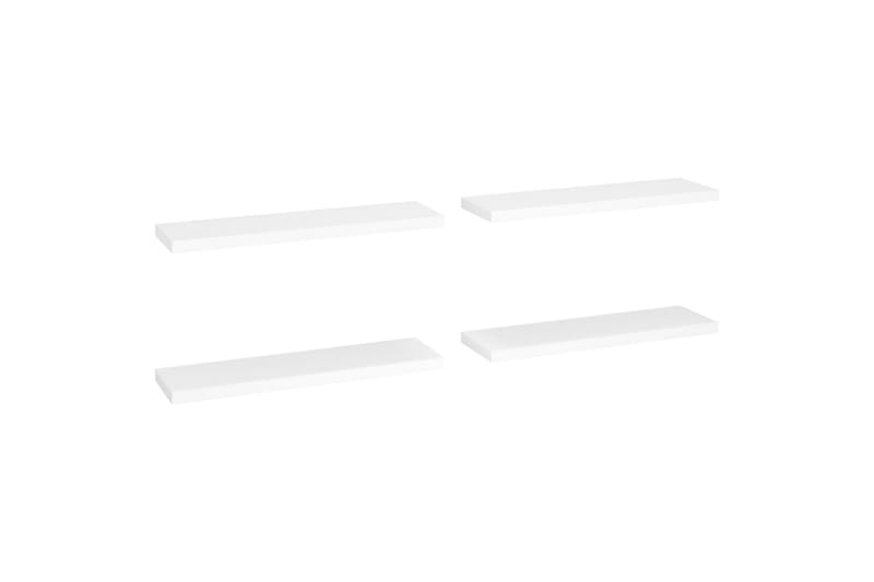 Kelluvat seinähyllyt 4 kpl valkoinen 90x23,5x3,8 cm MDF - Valkoinen - Säilytys - Hylly - Seinähylly