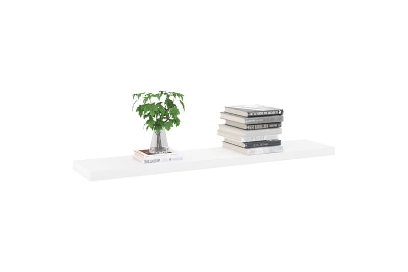 Kelluvat seinähyllyt 4kpl 120x23,5x3,8cm MDF - Valkoinen - Säilytys - Hylly - Seinähylly