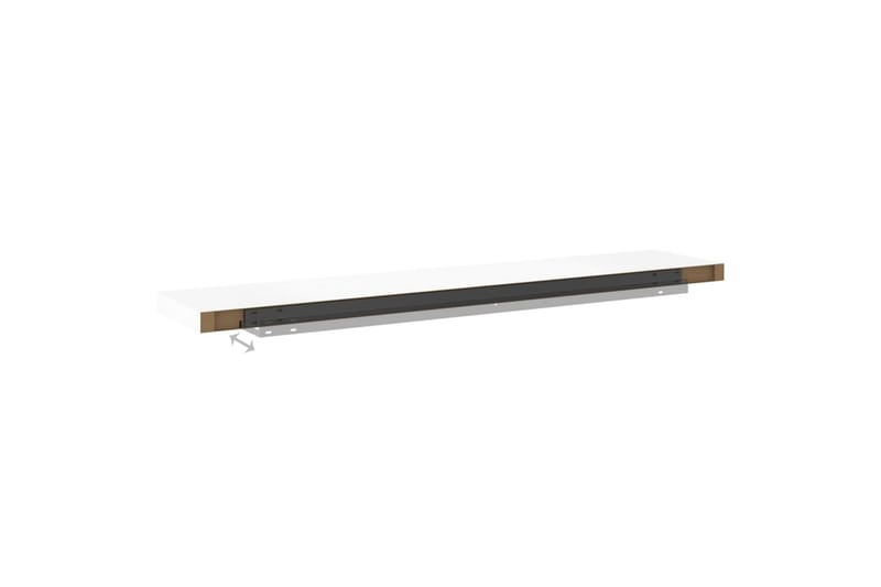 Kelluvat seinähyllyt 4kpl 120x23,5x3,8cm MDF - Valkoinen - Säilytys - Hylly - Seinähylly