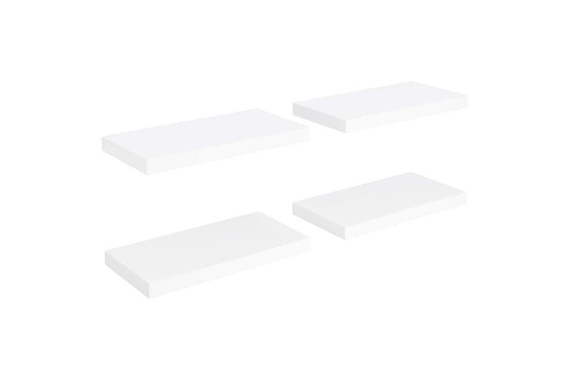 Kelluvat seinähyllyt kpl valkoinen 50x23x3,8 cm MDF - Valkoinen - Säilytys - Hylly - Seinähylly