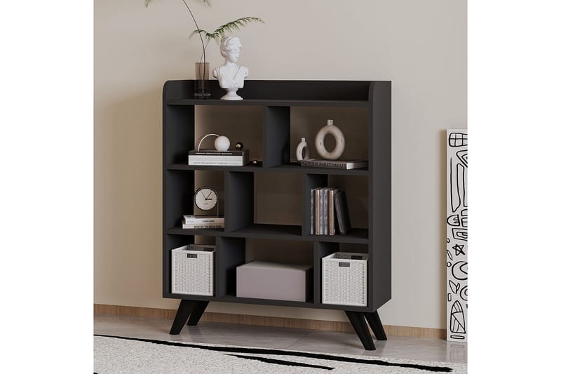 Kesto Kirjahylly 90 cm - Antrasiitti - Säilytys - Hylly - Kirjahylly