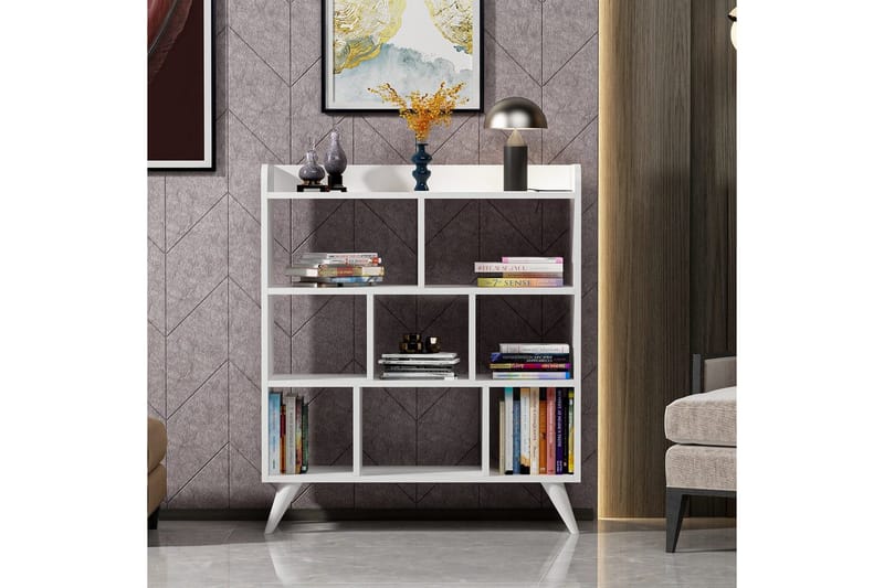 Kesto Kirjahylly 90 cm - Valkoinen - Säilytys - Hylly - Kirjahylly