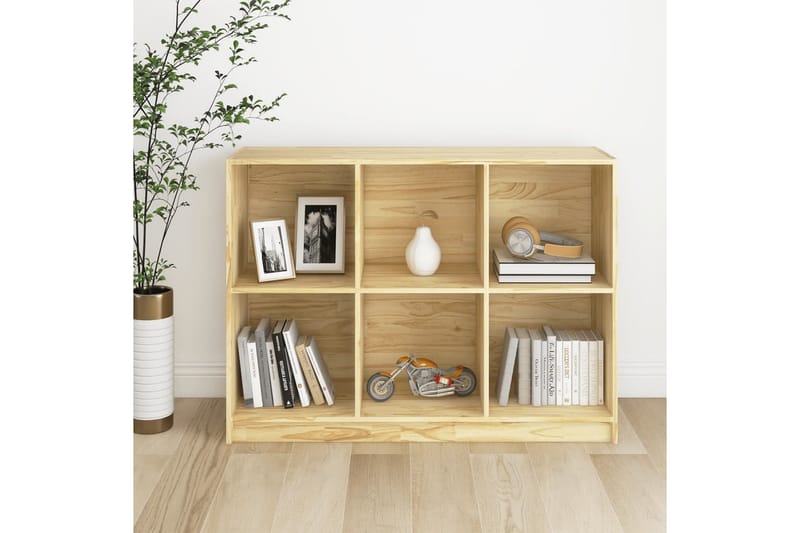 Kirjahylly 104x33x76 cm täysi mänty - Ruskea - Säilytys - Hylly - Kirjahylly