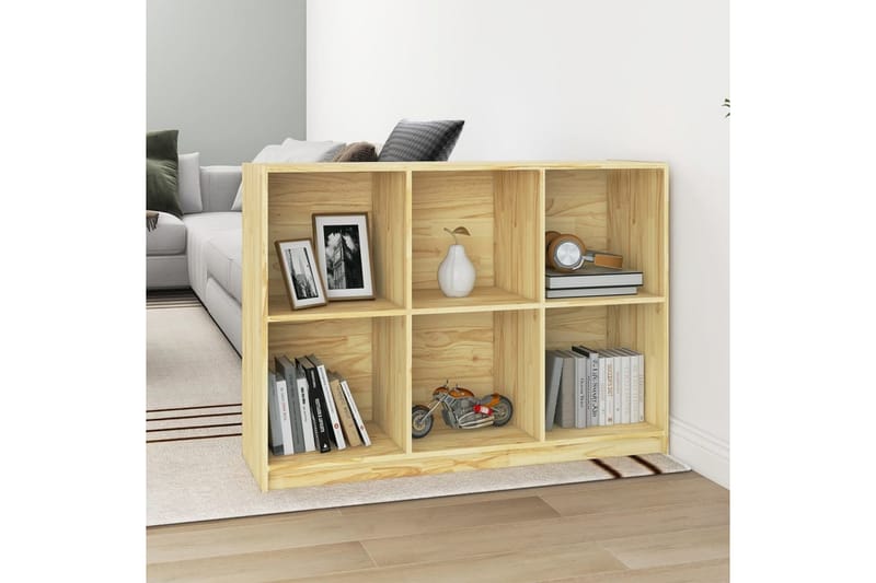 Kirjahylly 104x33x76 cm täysi mänty - Ruskea - Säilytys - Hylly - Kirjahylly