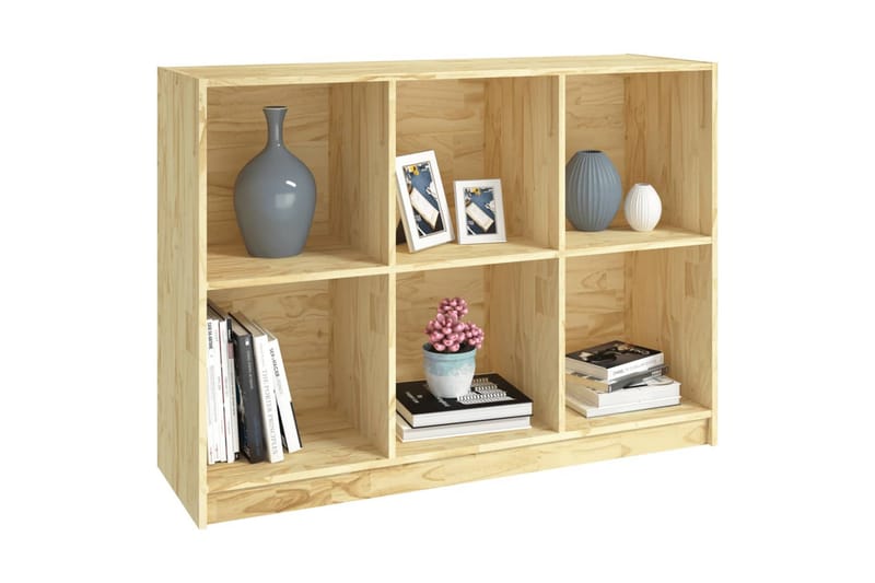 Kirjahylly 104x33x76 cm täysi mänty - Ruskea - Säilytys - Hylly - Kirjahylly