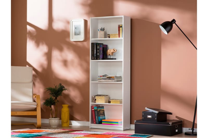 Kirjahylly 170x58 cm - Valkoinen - Säilytys - Hylly - Kirjahylly