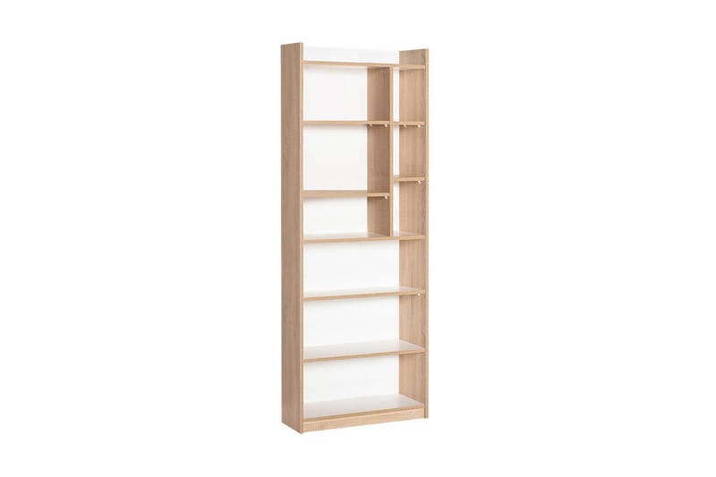 Kirjahylly 175x63 cm - Luonnonväri/Valkoinen - Säilytys - Hylly - Kirjahylly