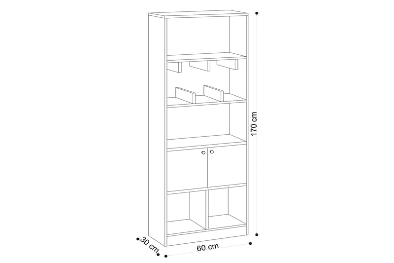 Kirjahylly 30x60 cm - Luonnonväri - Kirjahylly - Hylly