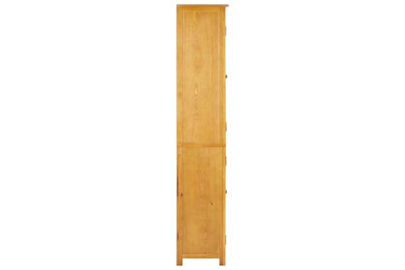Kirjahylly 4 ovella 90x35x200 cm täysi tammi ja lasi - Säilytys - Hylly - Kirjahylly