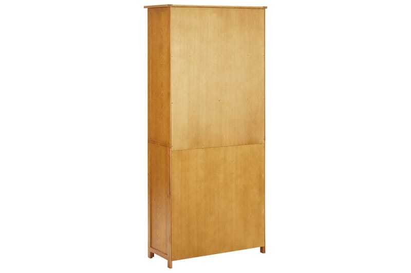 Kirjahylly 4 ovella 90x35x200 cm täysi tammi ja lasi - Säilytys - Hylly - Kirjahylly