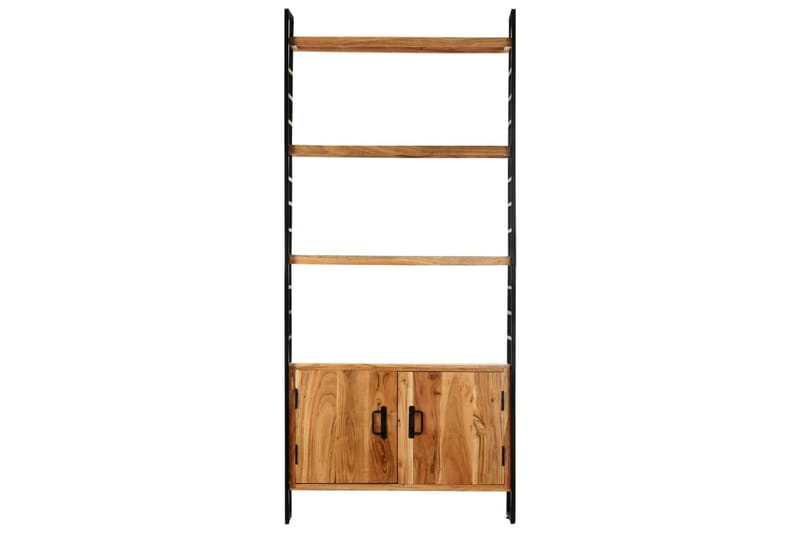 Kirjahylly 4 tasoa 80x30x180 cm karkea mangopuu - Ruskea - Säilytys - Hylly - Kirjahylly