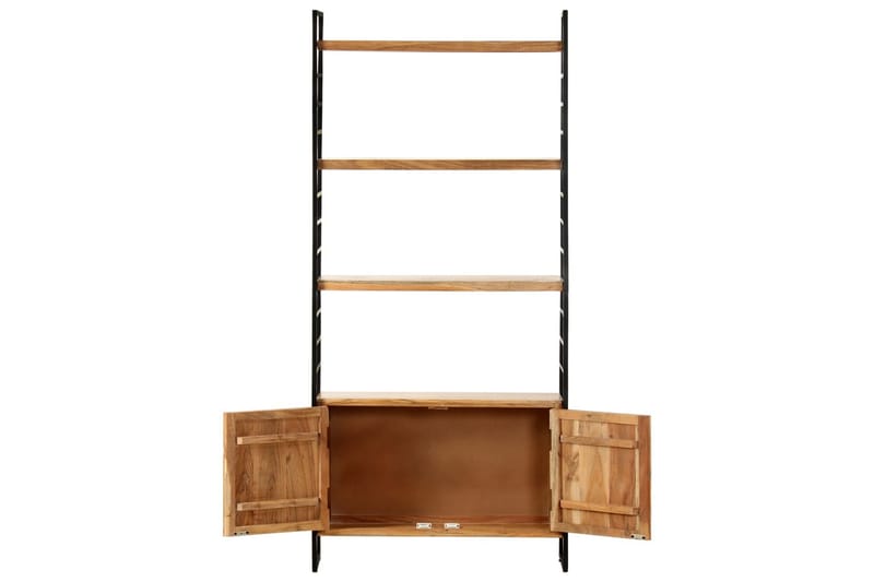 Kirjahylly 4 tasoa 80x30x180 cm täysi akaasiapuu - Ruskea - Säilytys - Hylly - Kirjahylly